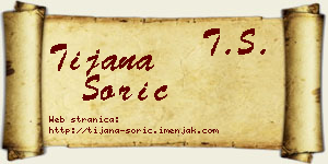 Tijana Šorić vizit kartica